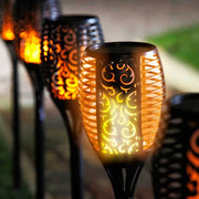 Solar-Gartenfackel mit Flammeneffekt und Metallgehäuse