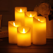 Flammenlose LED-Blockkerzen und Kürbis-Kerzen Set