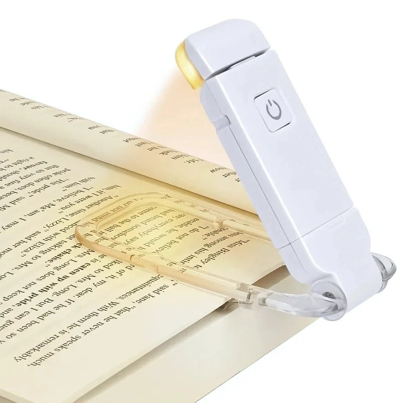 Kompaktes Buchleselicht mit verstellbarem Lichtwinkel und USB-Ladung