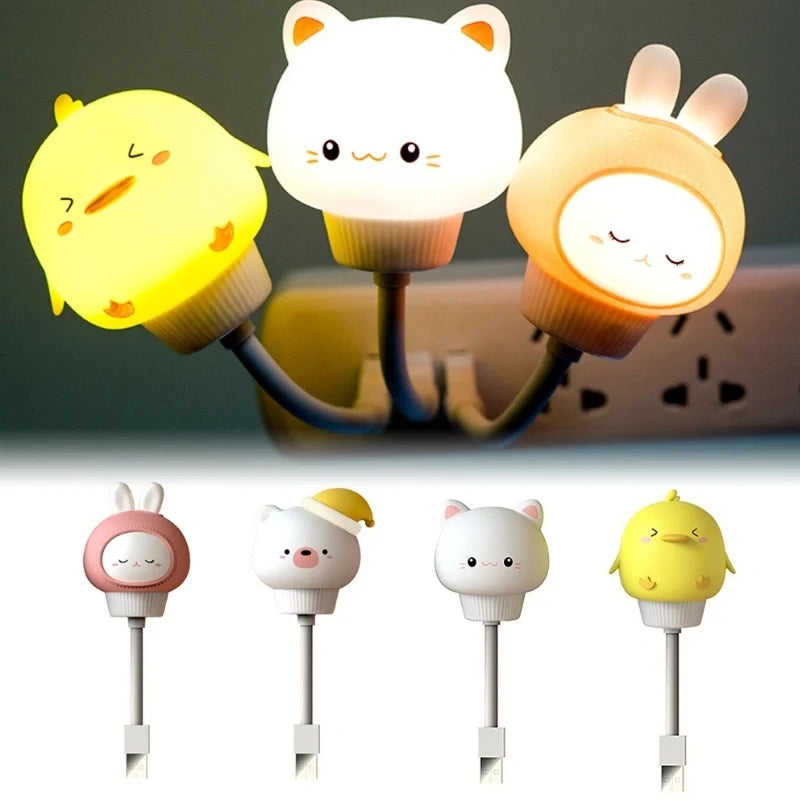 Cutely™ Nachtlicht in Tierform mit warmem Licht