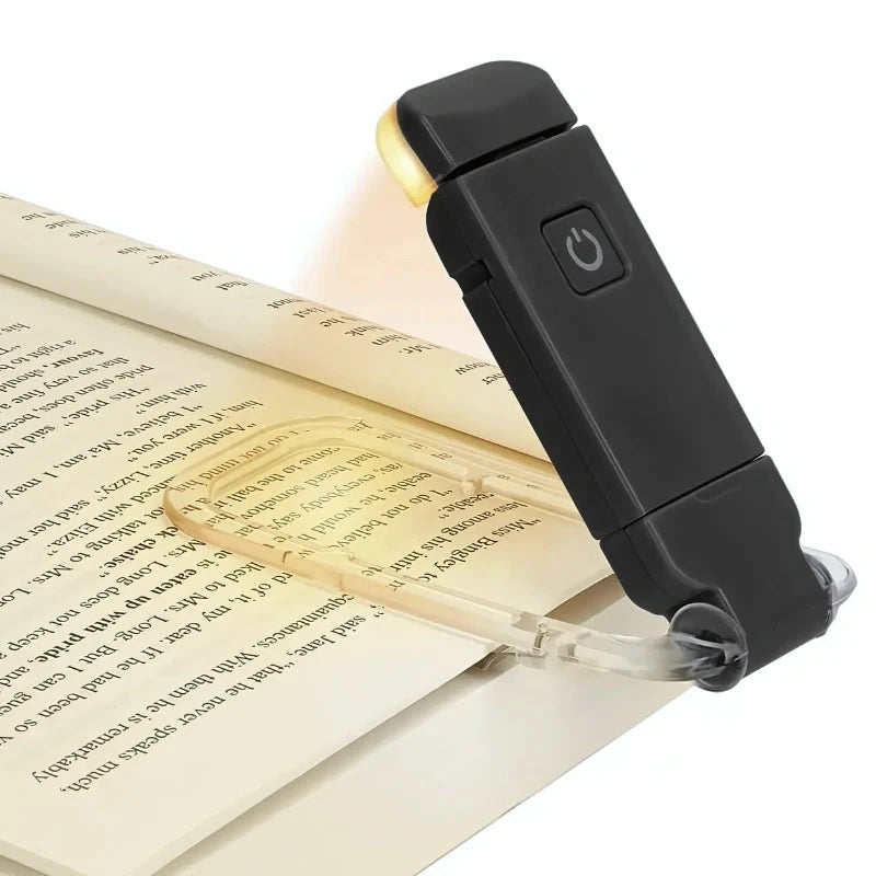 Kompaktes Buchleselicht mit verstellbarem Lichtwinkel und USB-Ladung