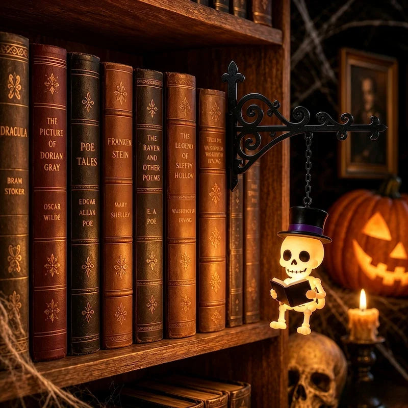 Dekorative Bücherregal-Lampe mit Schmiedeeisen-Halterung und Anhänger