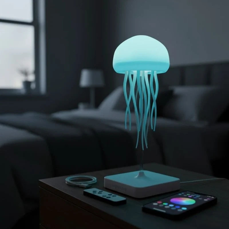 Medusa™ Lampe mit schwebenden Tentakeln und Farbwechsel