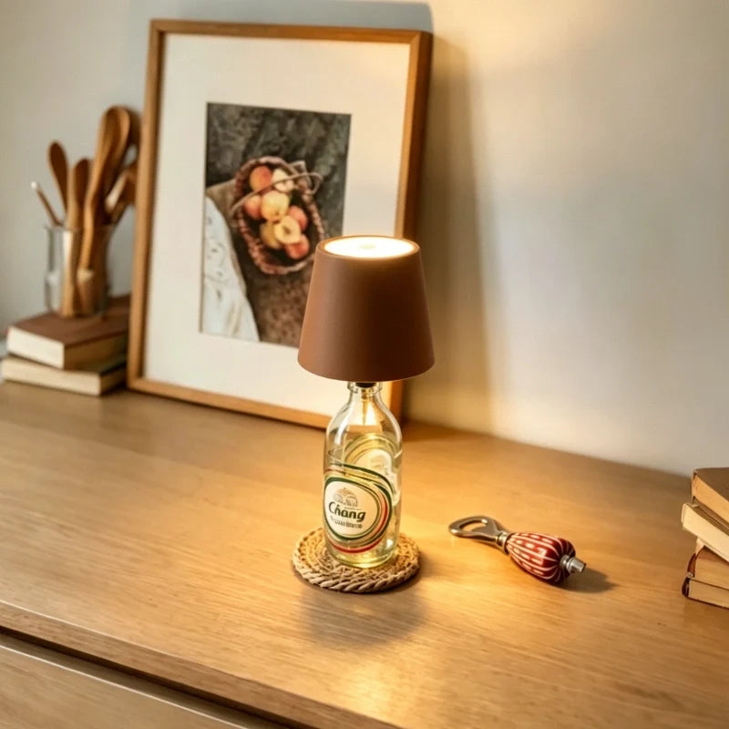 BottleGlow™ Flaschenlampe mit einstellbarer Helligkeit und Farbtemperatur