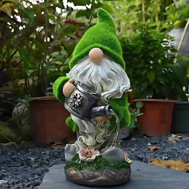 GlowGnomes™ Solar-Gartenfigur mit Licht