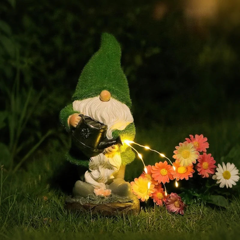 GlowGnomes™ Solar-Gartenfigur mit Licht
