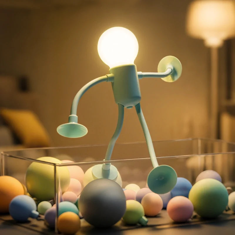 FlexiDudes™ Flexible LED-Lampe mit Saugnäpfen, warmweiß