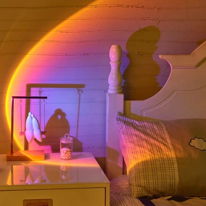 Sonnenuntergang-Projektor mit Farbverlauf und USB-Anschluss