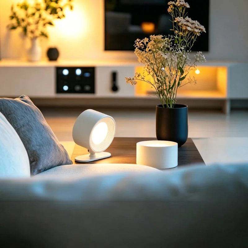 Kabellose Wandleuchte mit 360° Drehung und magnetischer Halterung