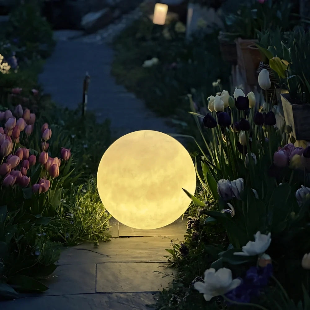 Selene™ Mondgarten-Leuchte mit 16 Farben, IP65, Solar & USB
