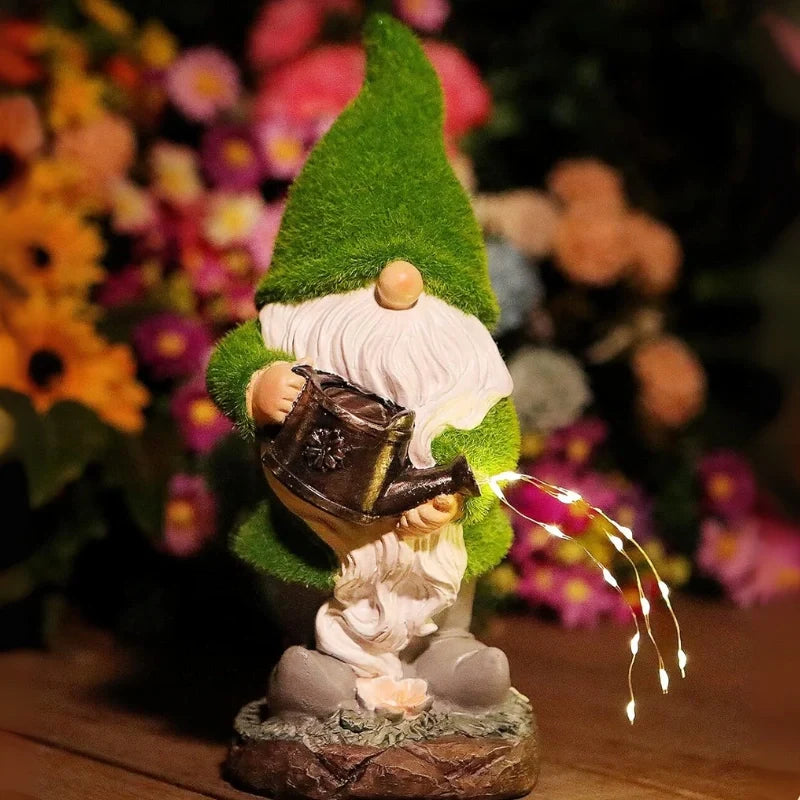 GlowGnomes™ Solar-Gartenfigur mit Licht