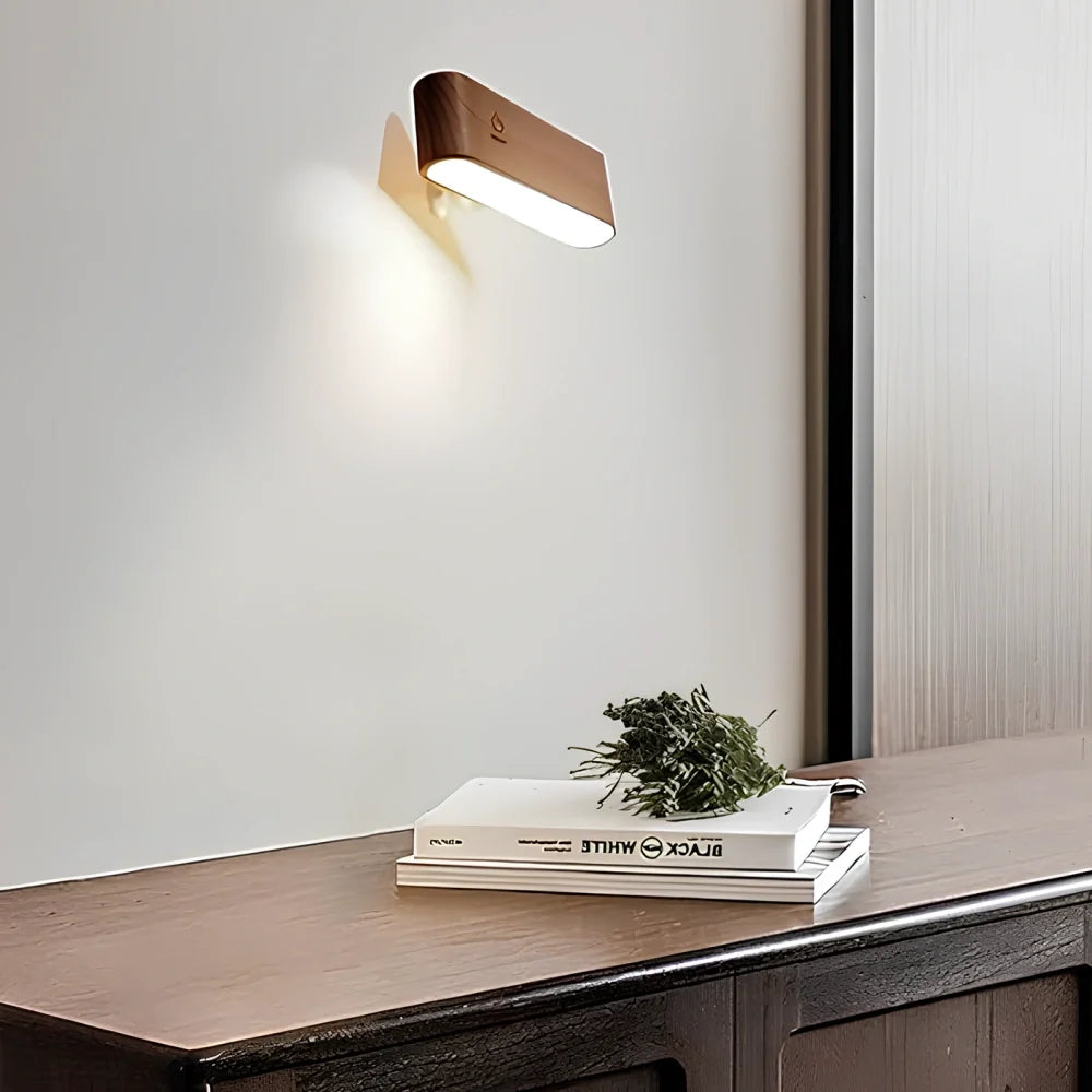 EasyStick™ Drehbare Wandleuchte mit Holzoptik und Touch-Dimmer