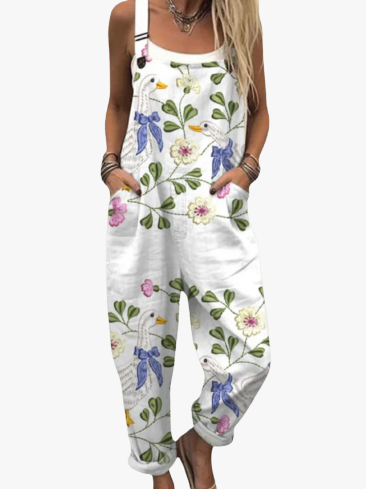 Moreau Lyon | FLOWER BIRD OVERALLS FOR WOMEN