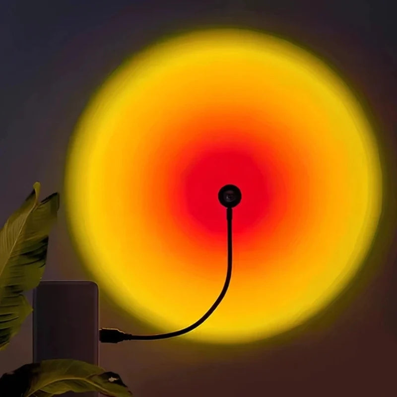 Sonnenuntergang-Projektor mit Farbverlauf und USB-Anschluss