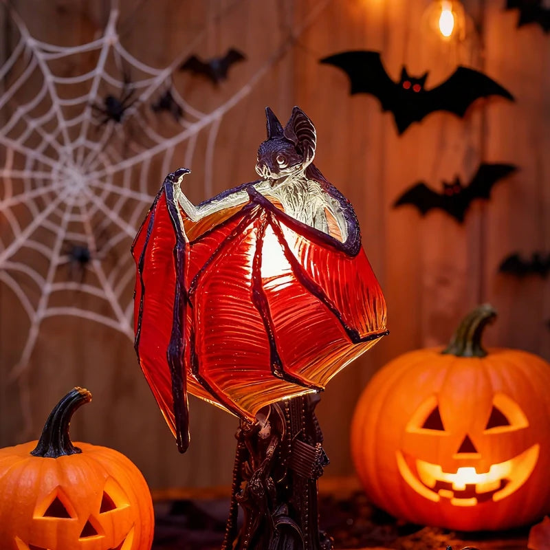 Vampyra™ Fledermaus-Tischlampe mit Spukhaus-Sockel