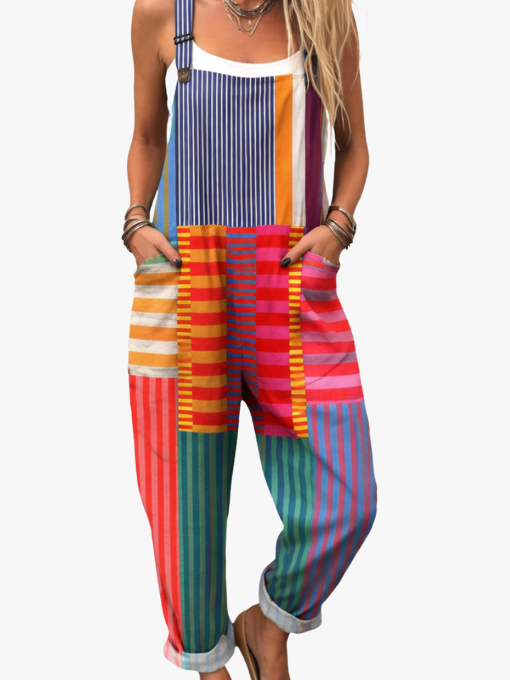 Moreau Lyon | WOMEN’S BRIGHT STRIPED OVERALLS