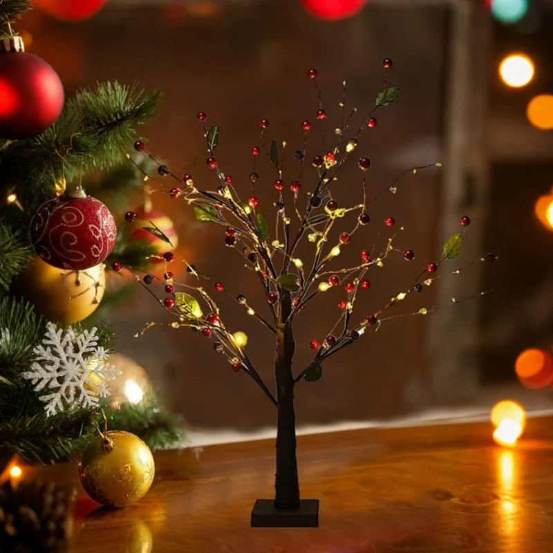 LED-Dekobaum mit warmweißem Licht und flexiblen Zweigen