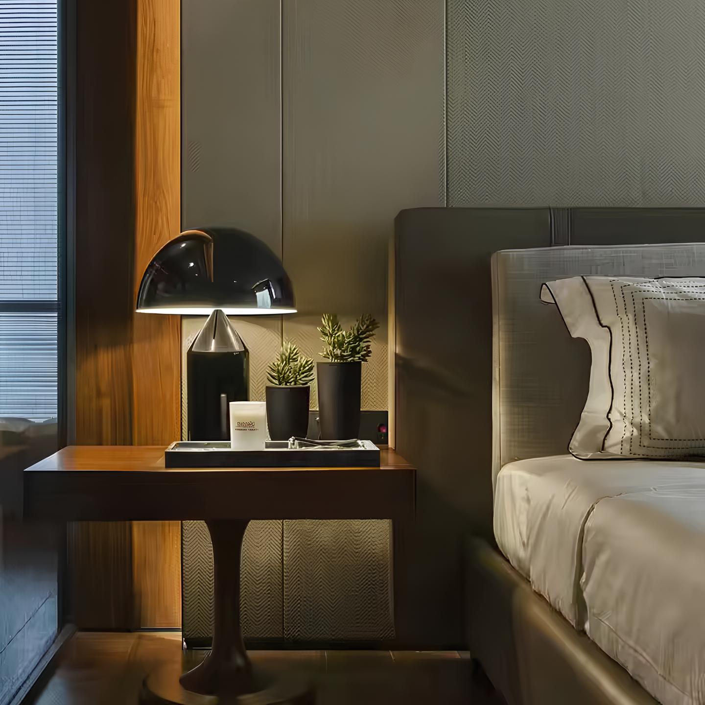 Aurelia™ Tischlampe mit dimmbarer LED in modernem Pilz-Design