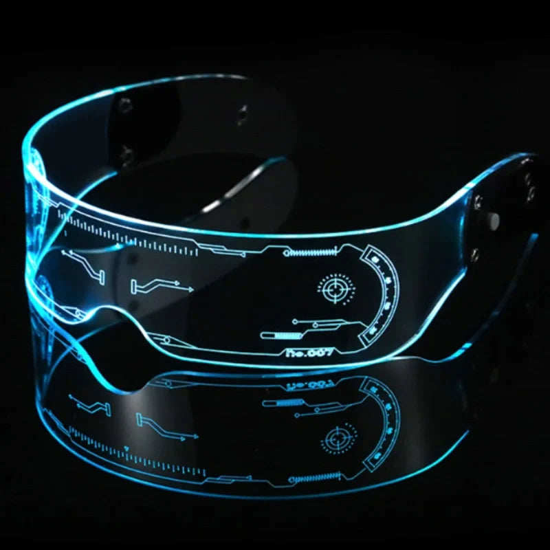 Leuchtende Neonbrille mit Farbwechsel und Lichtmodi