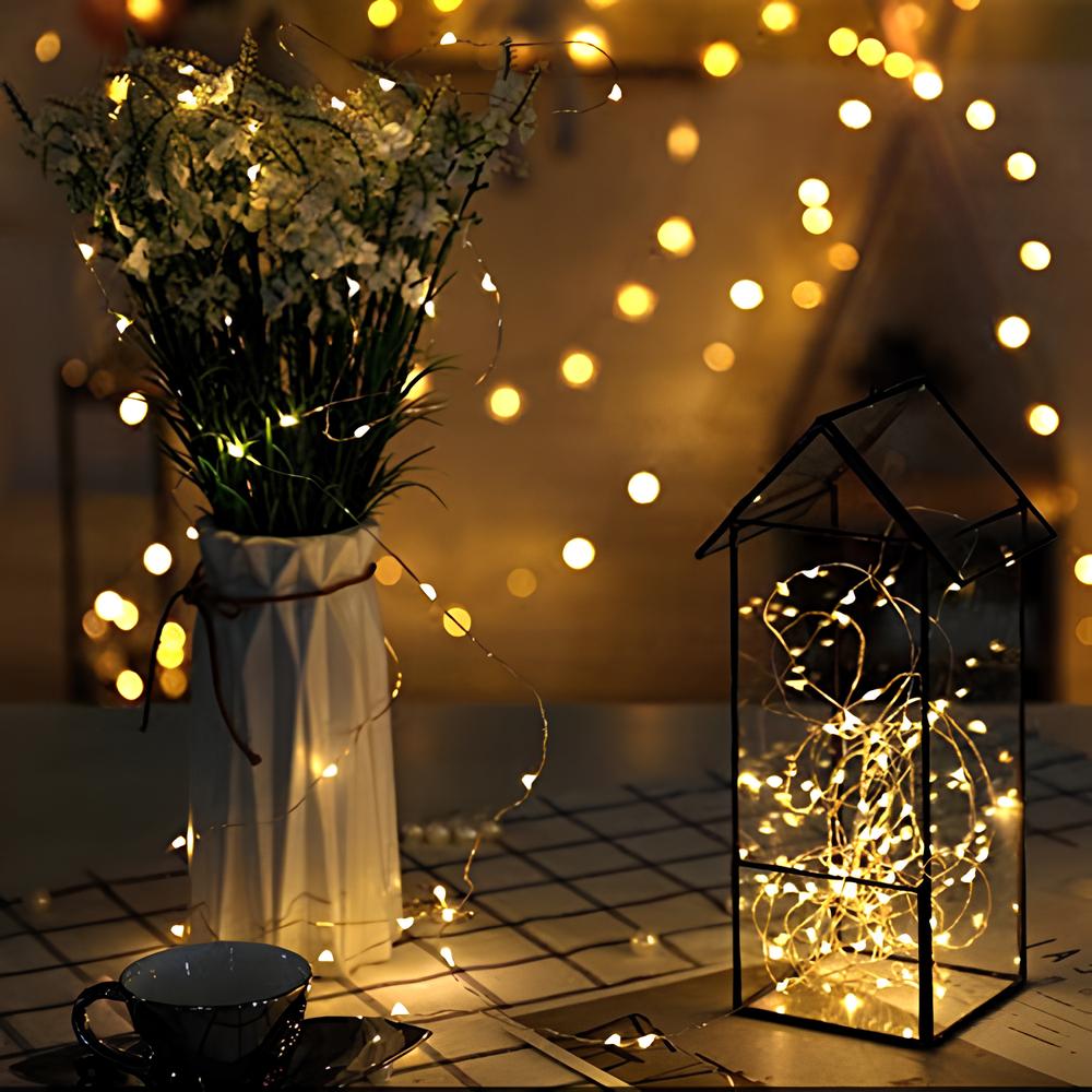 Solarbetriebene Feen-Lichterkette für Garten und Terrasse