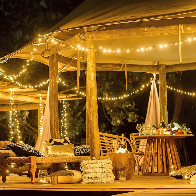 Solarbetriebene Feen-Lichterkette für Garten und Terrasse