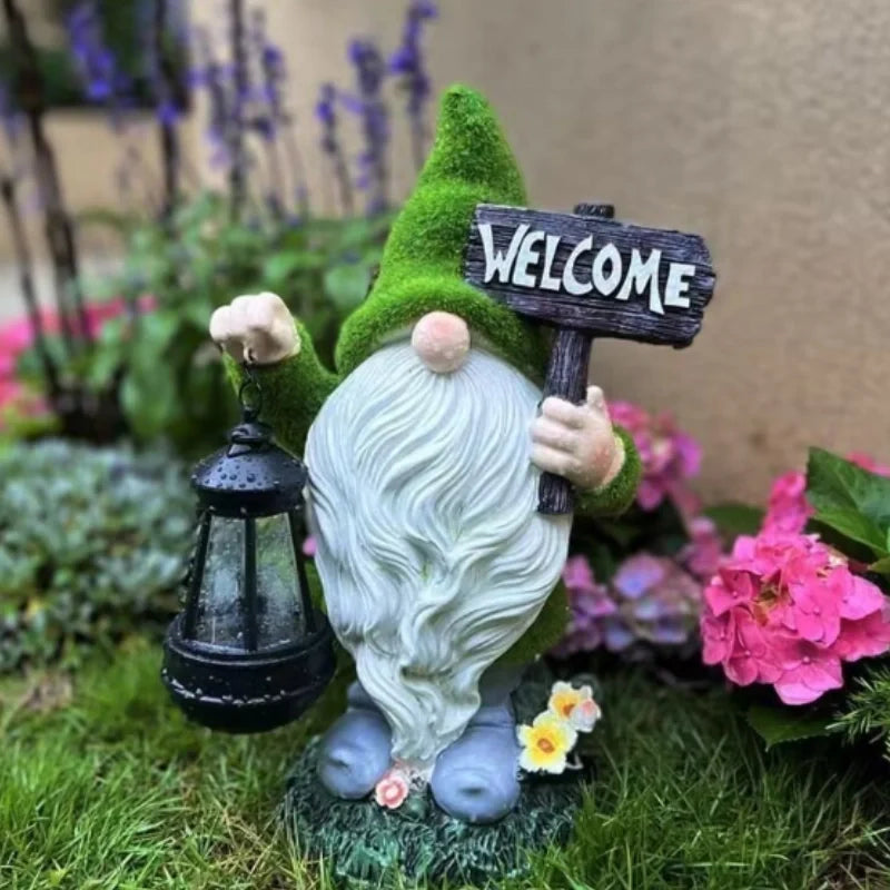 GlowGnomes™ Solar-Gartenfigur mit Licht
