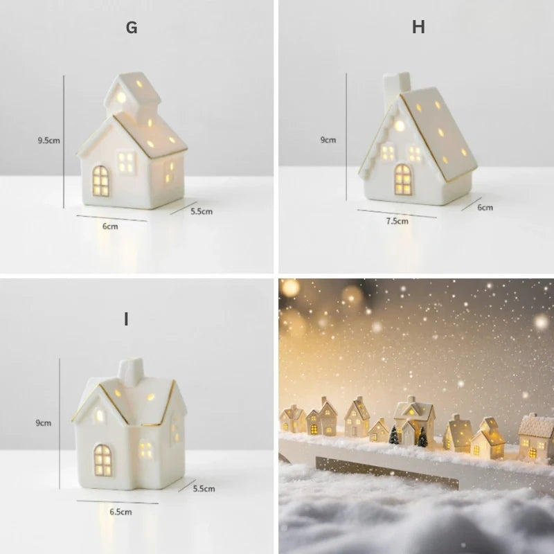 Snowhaven™ Keramikdorf mit Beleuchtung – Winterliche Dekoration