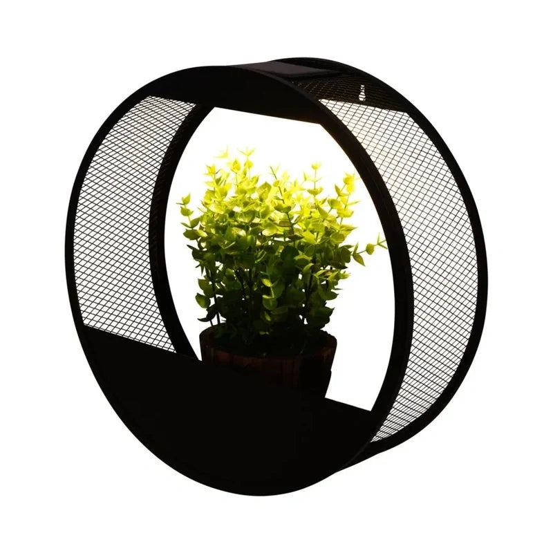 Solarbetriebene Wandlampe mit integriertem Pflanztopf