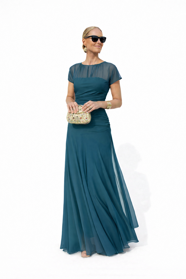 Veloria | Elegant Long Floral Dress