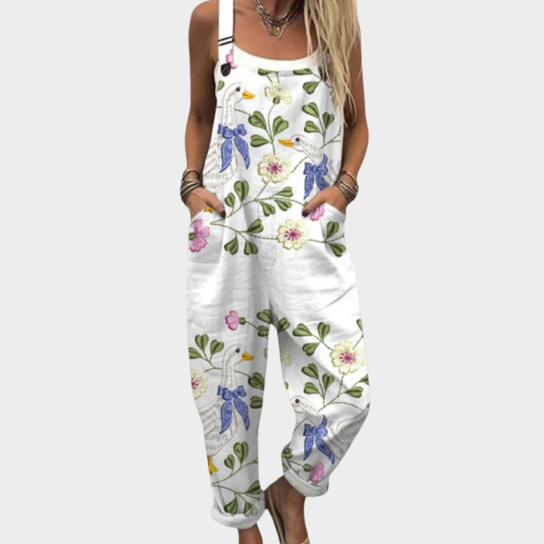 Moreau Lyon | FLOWER BIRD OVERALLS FOR WOMEN