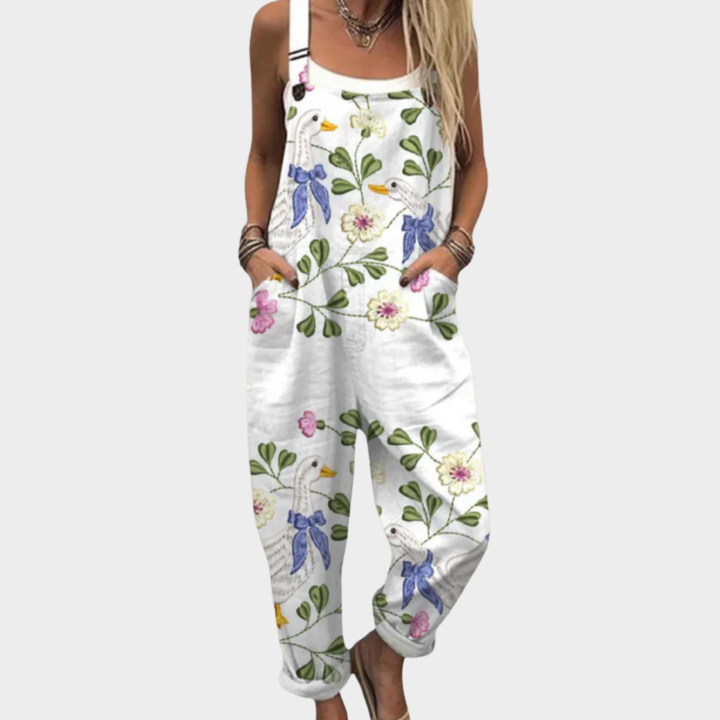 Moreau Lyon | FLOWER BIRD OVERALLS FOR WOMEN