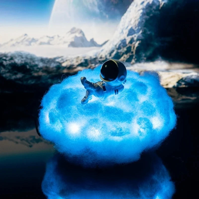 Astronaut Wolkenlampe mit 12 Farben und Fernbedienung