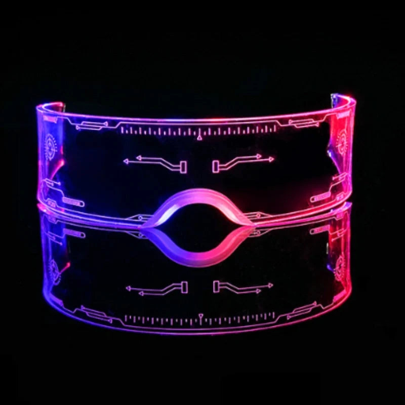 Leuchtende Neonbrille mit Farbwechsel und Lichtmodi