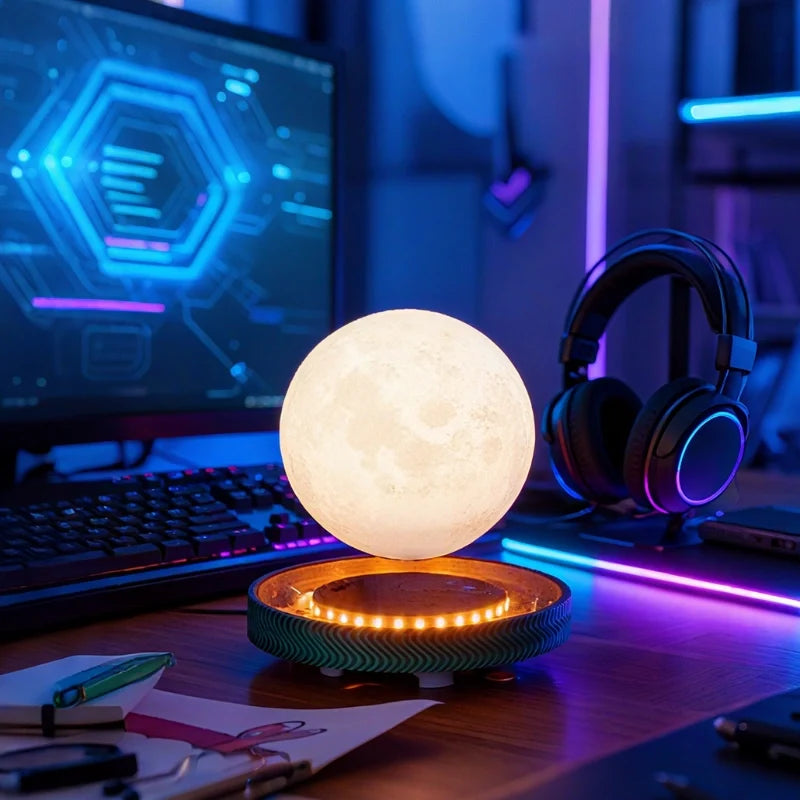 Schwebende Planetlampe mit magnetischer Levitation und Rotation
