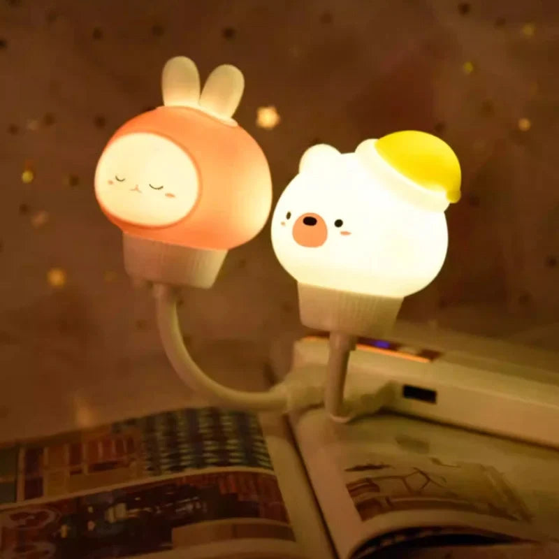 Cutely™ Nachtlicht in Tierform mit warmem Licht