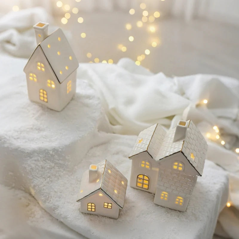 Snowhaven™ Keramikdorf mit Beleuchtung – Winterliche Dekoration
