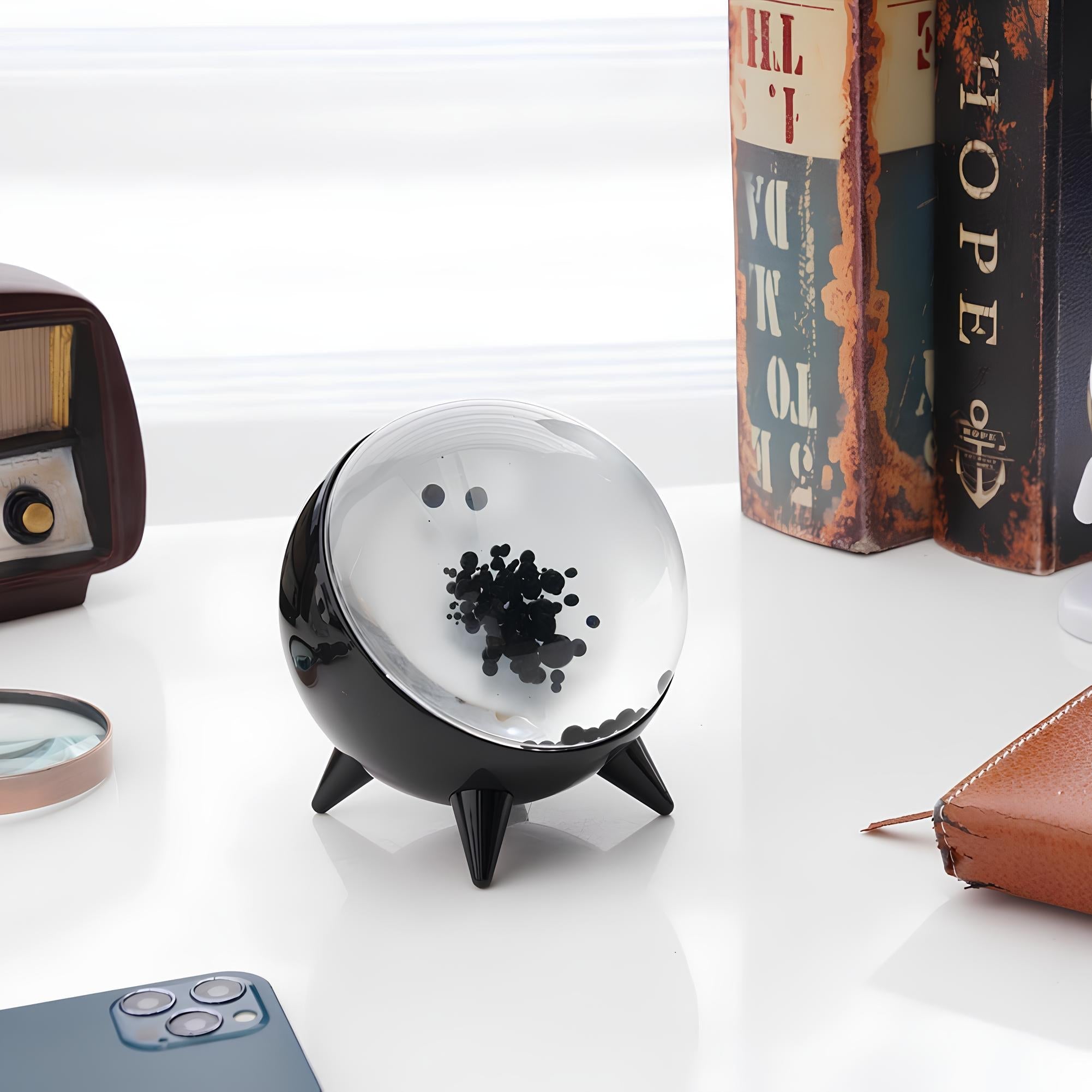 Ferrofluid Display mit pulsierendem Flüssigkeitseffekt und Musiksteuerung