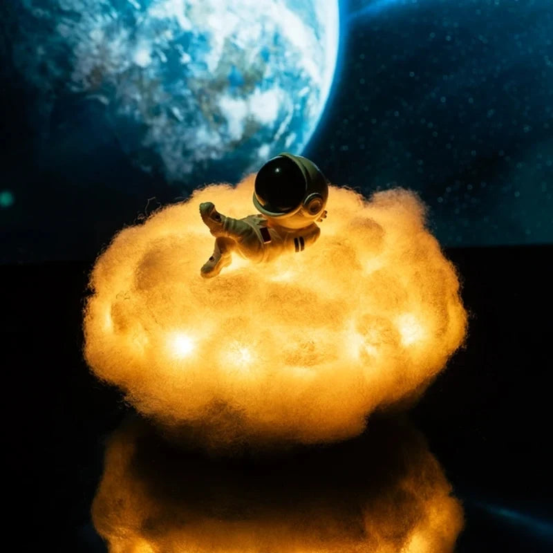 Astronaut Wolkenlampe mit 12 Farben und Fernbedienung