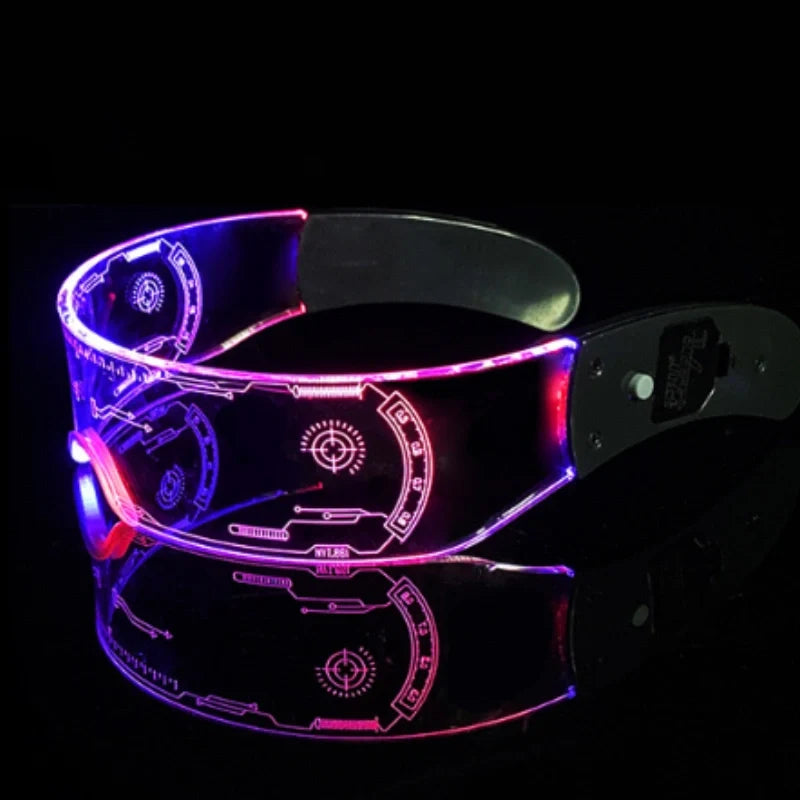 Leuchtende Neonbrille mit Farbwechsel und Lichtmodi