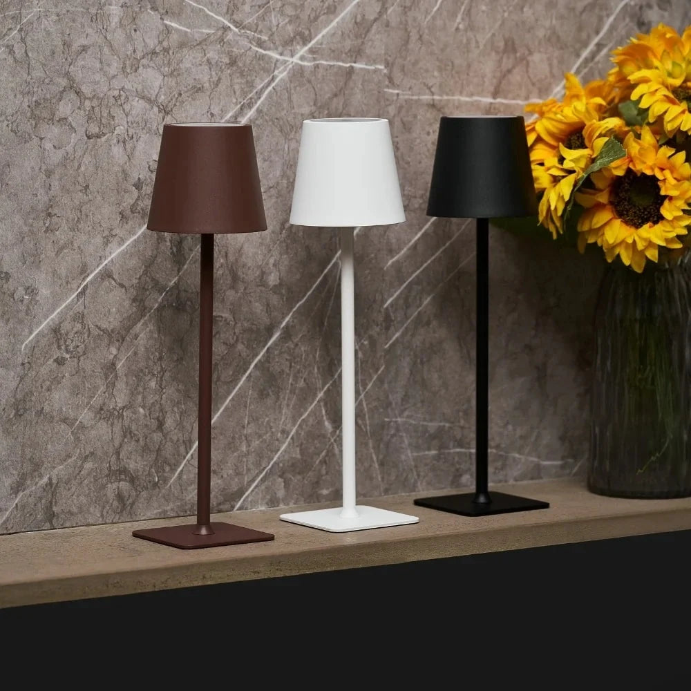 Große dimmbare Tischlampe mit Akku und Touch-Steuerung