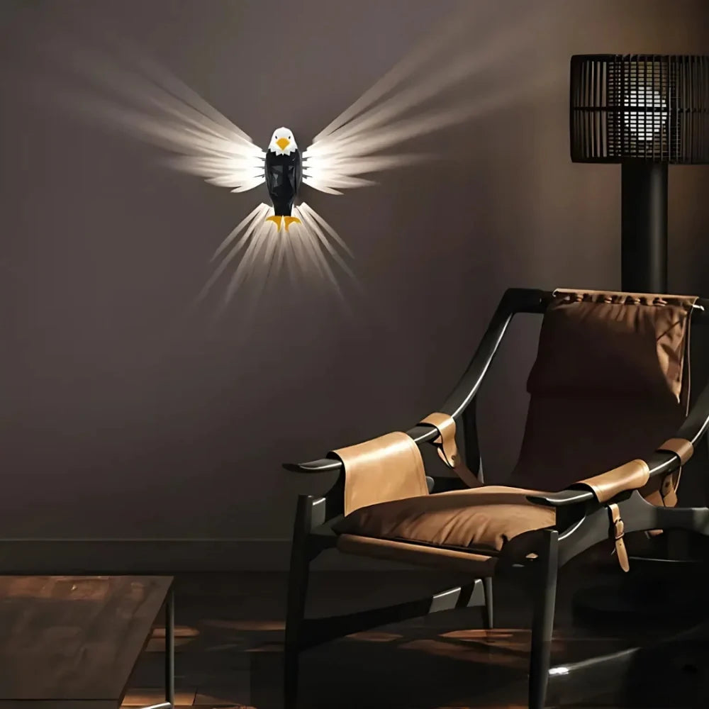 Luminous Wings™ Wandleuchte mit Flügel-Lichtprojektion