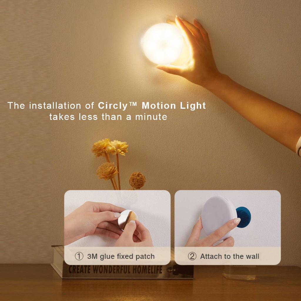 Circly™ Bewegungsmelder-Licht für Innen mit Klebepad und Magnet