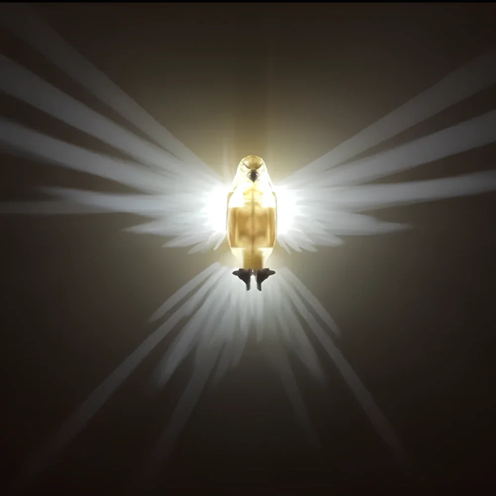 Luminous Wings™ Wandleuchte mit Flügel-Lichtprojektion