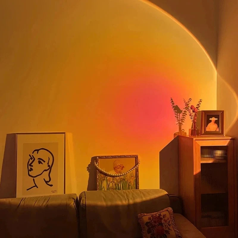 Sonnenuntergang-Projektor mit Farbverlauf und USB-Anschluss