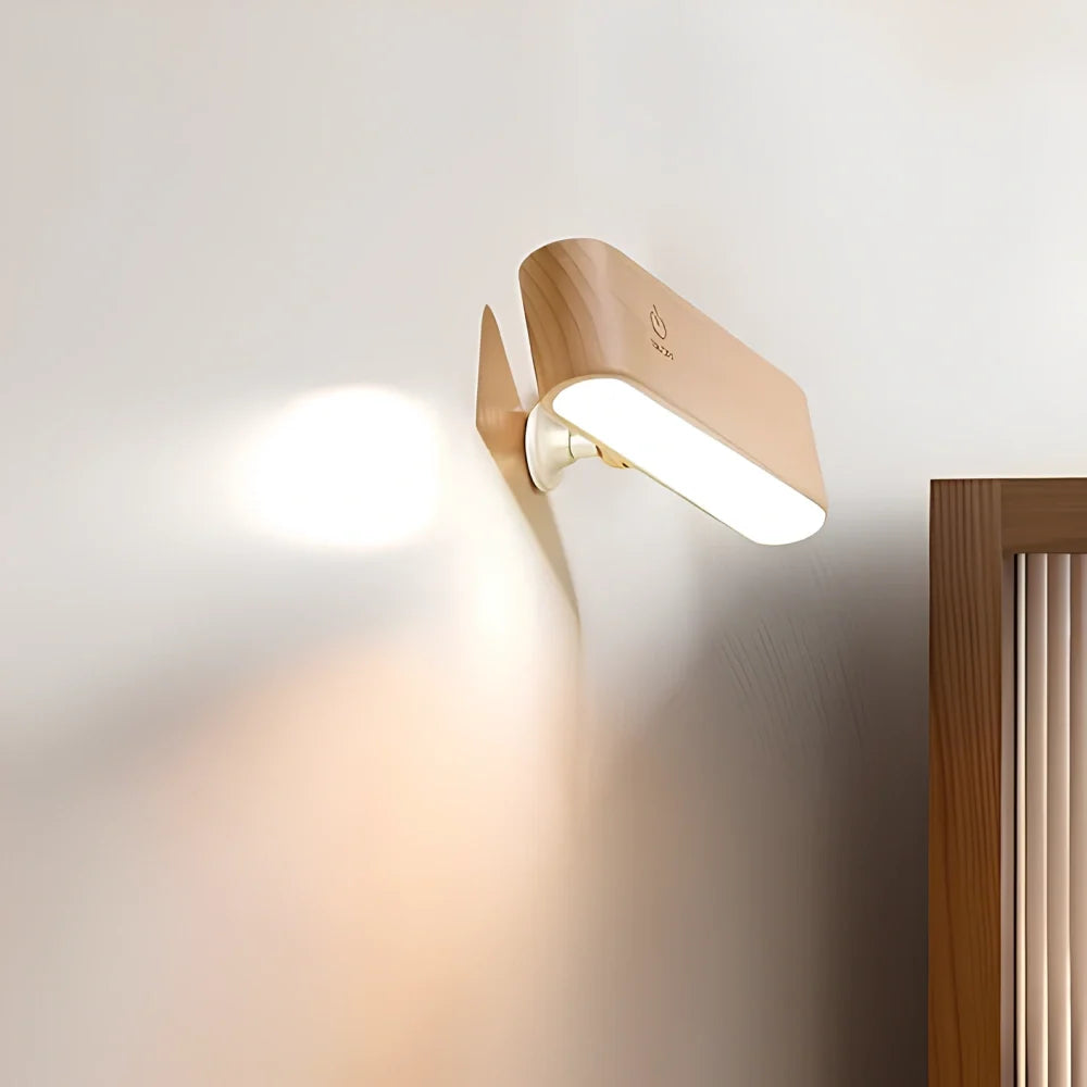 EasyStick™ Drehbare Wandleuchte mit Holzoptik und Touch-Dimmer