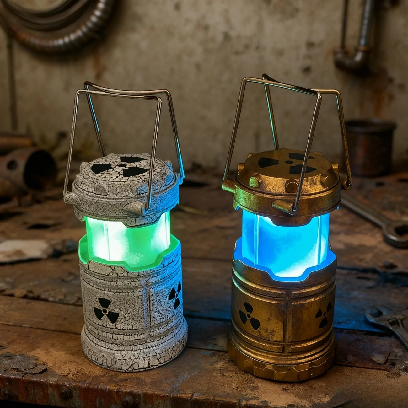 NukeCore™ Laterne mit radioaktivem Design und Farbwechsel