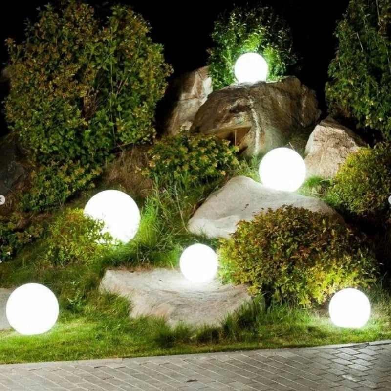 Garten-Kugelleuchte mit Fernbedienung und Farbwechsel