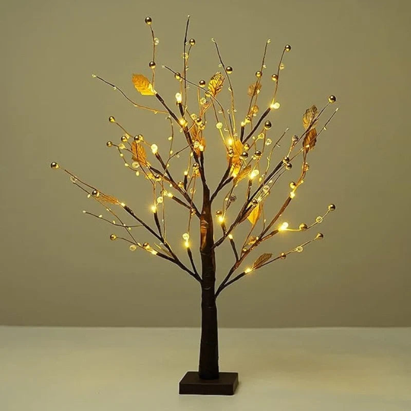 LED-Dekobaum mit warmweißem Licht und flexiblen Zweigen