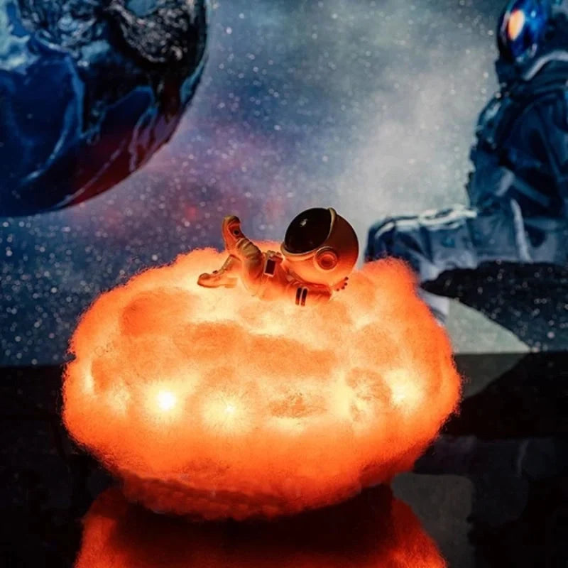 Astronaut Wolkenlampe mit 12 Farben und Fernbedienung