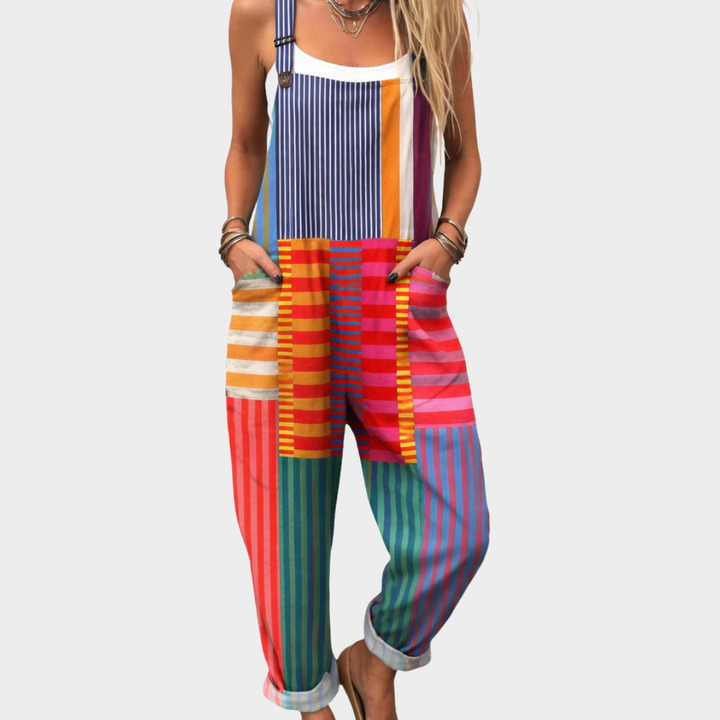 Moreau Lyon | WOMEN’S BRIGHT STRIPED OVERALLS